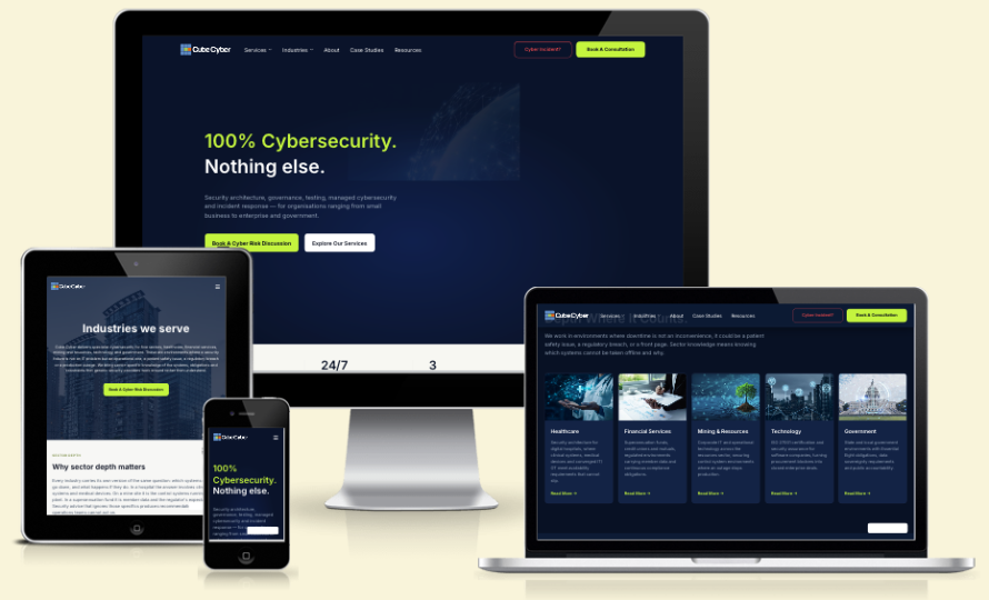 Cube Cyber Framer Website
