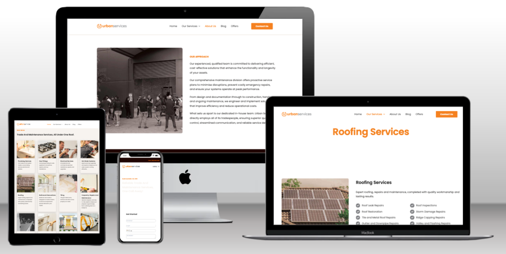 Urban Services Kinsta Website